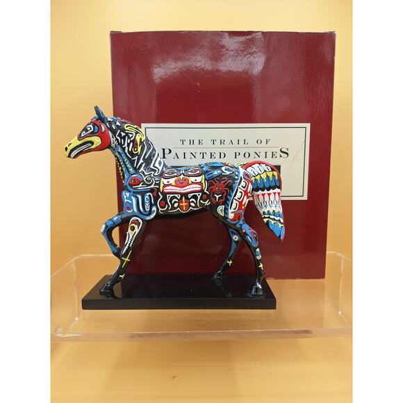 The Trail Of Painted Ponies SPIRITS OF THE NORTHWEST Figurine By Laurie Holman. - Picture 1 of 9